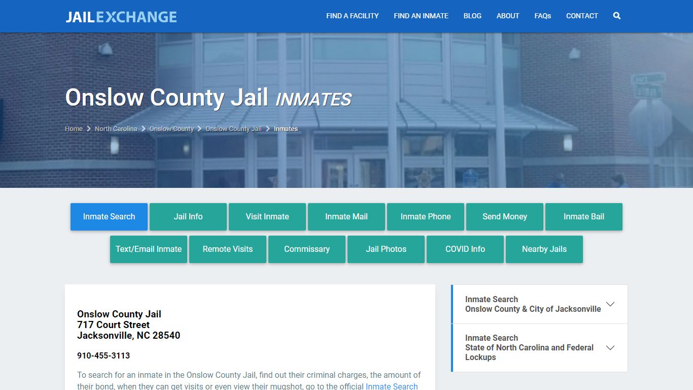 Onslow County Jail Inmates | Arrests | Mugshots | NC